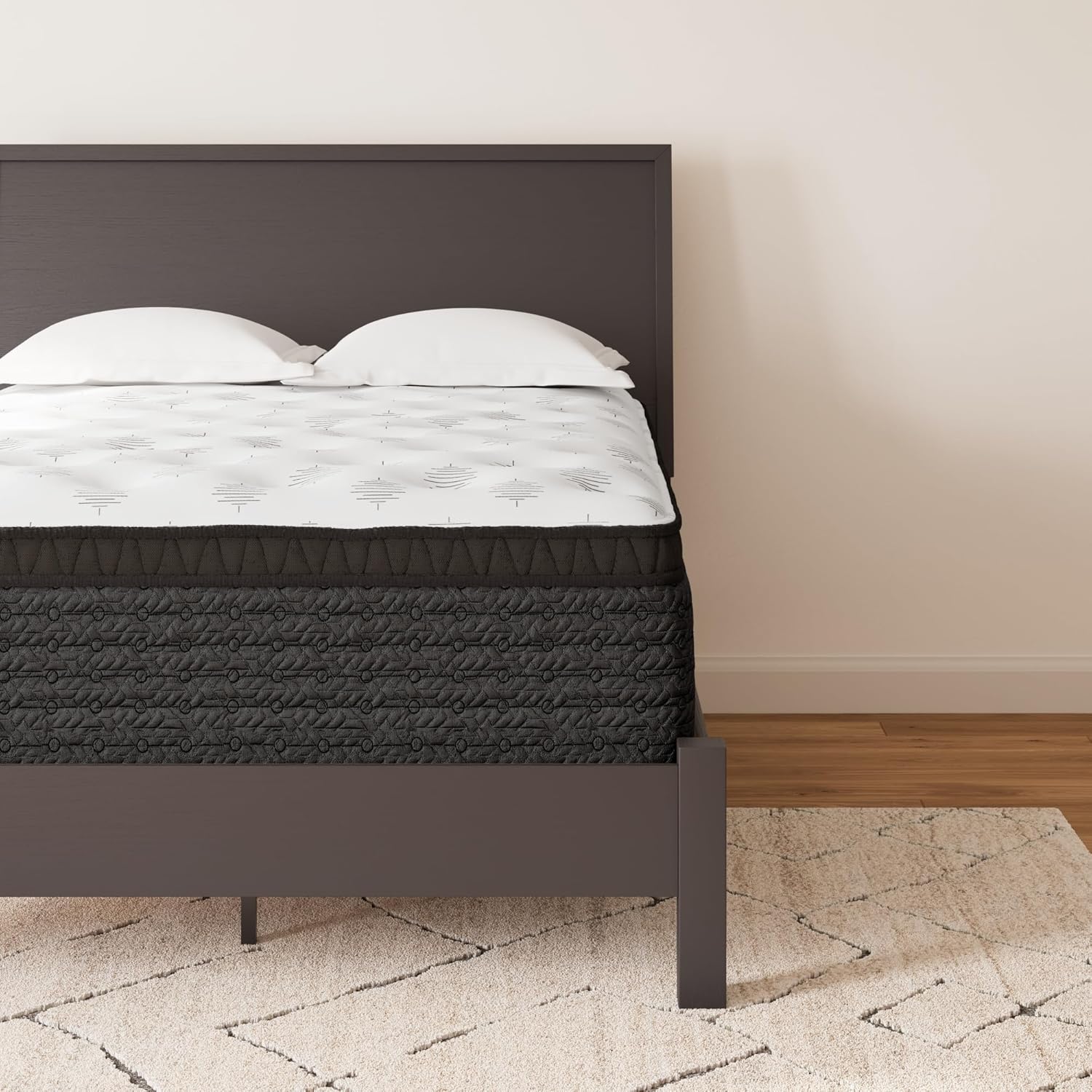 Signature Design by Ashley Queen Size Chime 12 Inch Medium Firm Hybrid Mattress with Cooling Gel Memory Foam