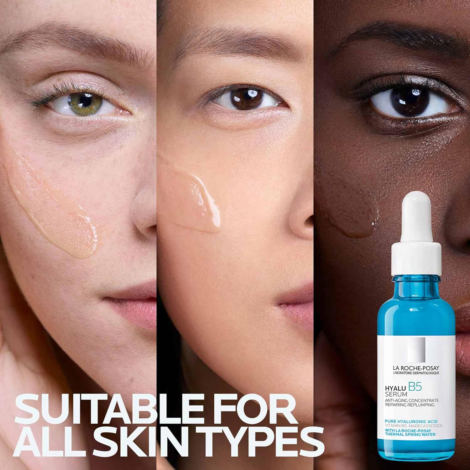 La Roche-Posay Hyalu B5 Pure Hyaluronic Acid Serum for Face, with Vitamin B5, Anti-Aging Serum for Fine Lines and Wrinkles, Hydrating Serum to Plump and Repair Dry Skin, Safe on Sensitive Skin