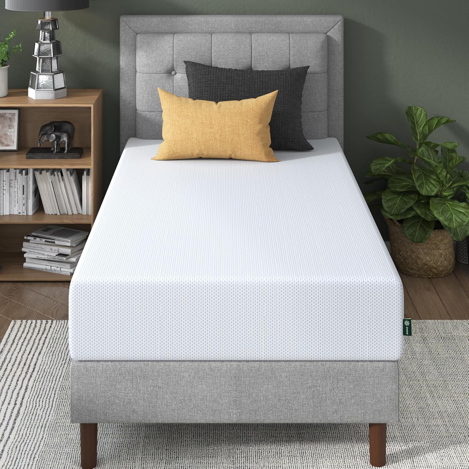 ZINUS 10 Inch Green Tea Cooling Memory Foam Mattress [New Version], King, Fiberglass Free, Medium Firmness, Cooling Gel Foam, Certified Safe Foams & Fabric, Mattress in A Box
